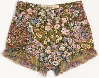 Valentino Shorts In Gobelin Apres LHiver Fiorellini Donna NERO/MULTICOLOR 38