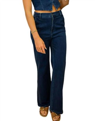 LE JEAN Virginia Wide Leg Jeans In Ink