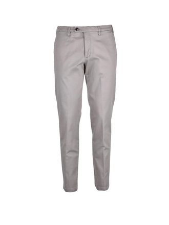 Michael Coal Grey Cotton-Blend Stretch Pants