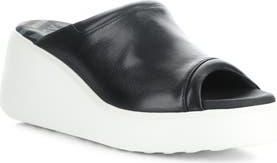 FLY London Doli Platform Wedge Slide Sandal in 004 Black Dublin at Nordstrom Rack, Size 10-10.5Us / 41Eu