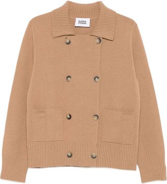 Alpha Studio wool coat - Brown