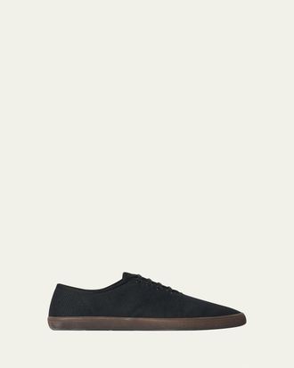 The Row Mens Fynn Canvas Low-Top Sneakers