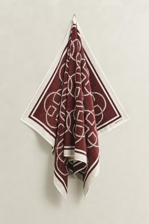 GANT Home decor Monogram Print Beach Towel (100x180) FRESH SOIL