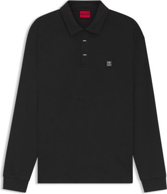 HUGO BOSS Polo-style sweatshirt with covered placket