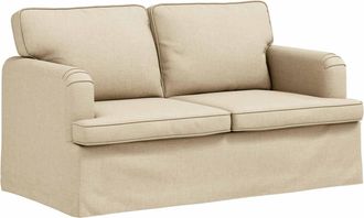 vidaXL Sof&aacute; Crema 144 X 80 X 85 Cm Tela Vidaxl