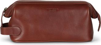 Howard London Washbag Steven - Heren - Toilettassen - Bruin - ONE Size - Leer - Tassen