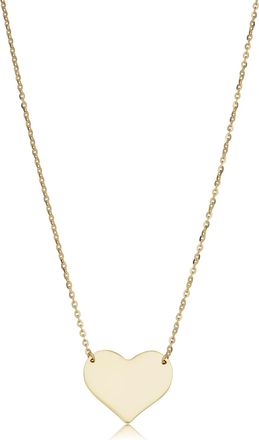 Fremada 10k Yellow Gold High Polish Heart Necklace (18 inch)