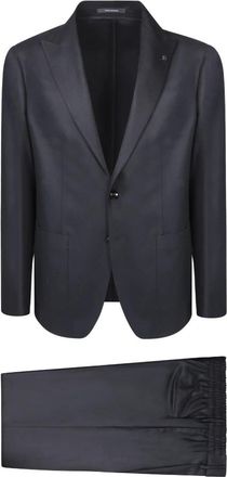 Tagliatore Derrick Single-breasted Suit - Heren - Business pakken - Zwart - M - Katoen - Kostuums