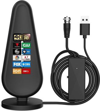 OEM Antena De Tv Digital Hdtv Para Interiores Con Amplificador De Se&ntilde;al, Antena Para Smart Tvs, 4k 1080p, Canales Locales Gratuitos, Compatible Con Todos 