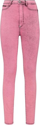 Philipp Plein Jeans, Dames, Roze, W28, Katoen, Super High Waist Jegging