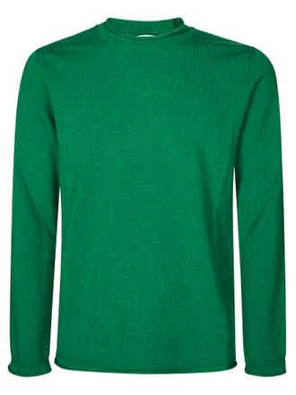 Comme Des Gar&ccedil;ons Finely Knitted Black Wool Sweater with Classic Crew Neckline
