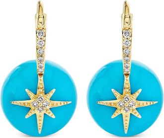 Sydney Evan Orecchini Starburst in oro giallo 14 carati con diamanti