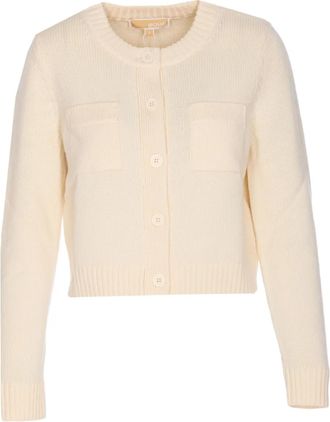 Michael Michael Kors Cardigan in lana con tasche - Toni neutri