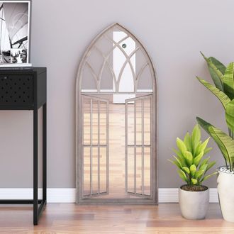 vidaXL Vidaxl - Espejo De Hierro Color Arena Para Uso Interior 100x45 Cm
