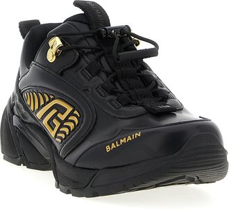 Balmain Mens Black Nylon Athletic Sneakers