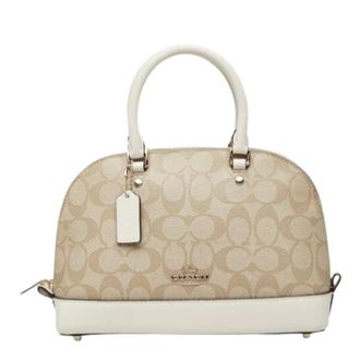 Coach Borsa Pre-owned Mini Sierra Satchel in PVC e Pelle - - Pre-owned - Donna - Beige - ONE SIZE