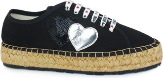 Love Moschino Espadrilles - Dames - Veterschoenen - Zwart - 37 EU - Leer - Schoenen