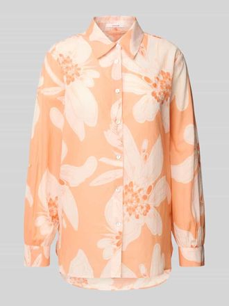 OPUS Regular Fit Hemdbluse mit durchgehender Knopfleiste in Orange, Gr&ouml;&szlig;e 38