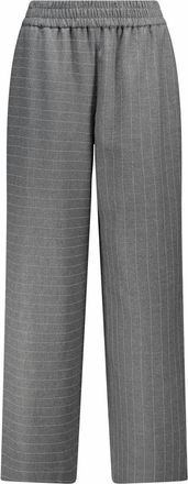 Alice & Olivia Womens Benny Baggy Pull Up Pant In Charcoal/white