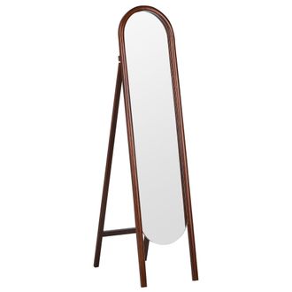 Beliani Beliani - Espejo De Pie Madera Oscura 30 X 150 Cm Vidrio Soporte Marco Retro Chelles