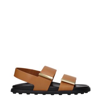Tod's Tods Mujers Sandalias de Piel Marr&oacute;n