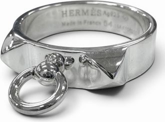 Herm&egrave;s Silver Silver 925 Band Ring (Pre-Owned)
