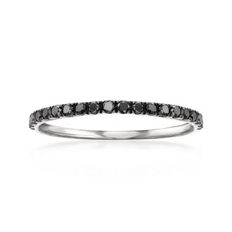 Ross-Simons Black Diamond Ring in Sterling Silver