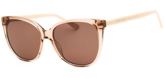 Anne Klein AK7085 204 Womens Sunglasses Brown Size 57