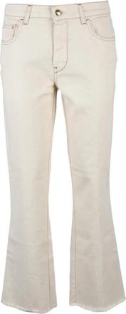 Fay Flared Jeans - Dames - Flared Jeans - Beige - W26 - Katoen - Jeans