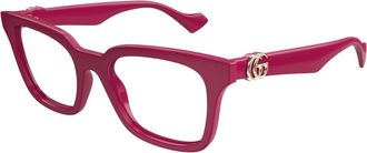 Gucci Square Optical Frame - Dames - Brillen - Roze - 51 MM - Accessoires