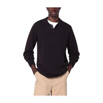 Drumohr Polo Shirts, male, Black, Size: 3XL Long Sleeve Polo T-shirts and Polos