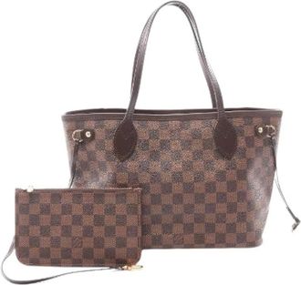 Louis Vuitton Pre-owned Neverfull PM Damier Ebene Tote Bag - Dames - Vintage Shopper - Bruin - ONE Size - Leer - Vintage