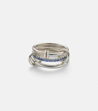 Spinelli Kilcollin Raneth sterling silver ring with sapphires and diamonds