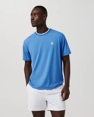 Vuori Clothing Short Sleeve Gamepoint T-Shirt - Relaxed Fit | Court Blue | Medium