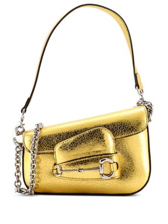 Gucci Horsebit 1955 Asymmetric Leather Mini shoulder bag - Gold