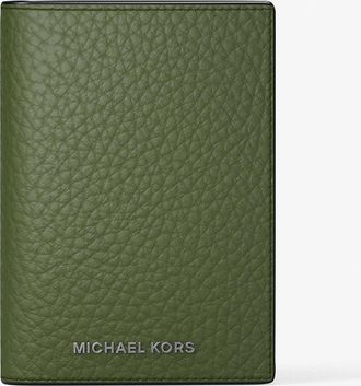 Michael Kors Hudson Pebbled Leather Folio Card Case