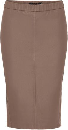 BTF-CPH Falda L&aacute;piz de Piel de Cordero El&aacute;stica - Skirts - Mujer - Gris - L