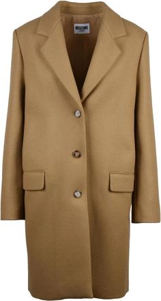 Moschino Cappotto - Dames - Mantel - Beige - M - Wol - Jassen