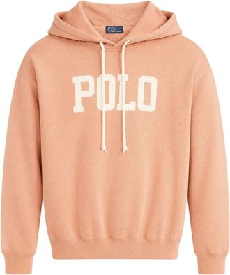 Polo Ralph Lauren Hoodies & sweatvesten, Dames, Oranje, S, Katoen, Logo Lichtgewicht Fleece Hoodie