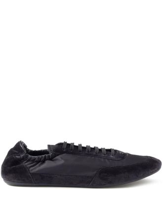 Prada Collapse Re-Nylon And Suede Elasticized Sneakers Shoes