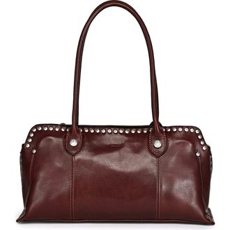 OLD TREND Soul Genuine Leather Studded Structured Shoulder Bag in Brown at Nordstrom