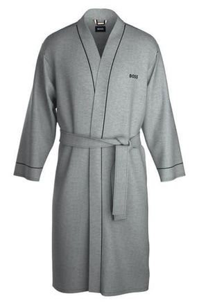 BOSS Mens Piped Cotton Robe in Med Gy at Nordstrom Rack, Size Small