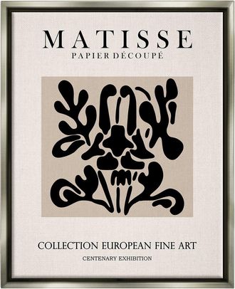 Stupell Industries Abstract Contemporary Black Floral Design Matisse Typography By Ros Ruseva Wall Art