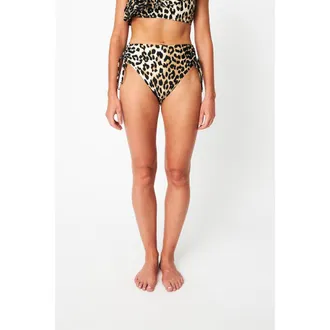 Cras Hildacras High Rise Bikini Bottom in Urban Leopard at Nordstrom, Size 14