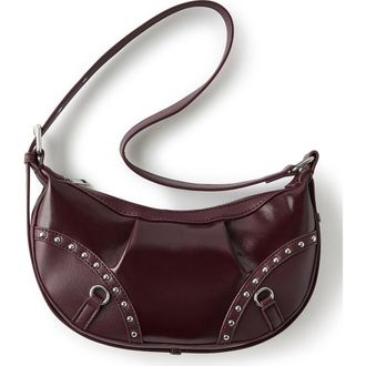 Cotton On Noa Studded Crossbody Bag in Blackberry Belle at Nordstrom