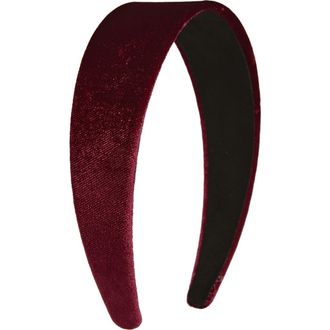 Tasha Velvet Headband in Red at Nordstrom