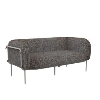 MondoViro Sof&aacute; 2 plazas tapizado en tela negro 170x87 cm 74h