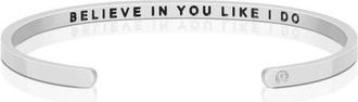 Mantra Believe In You Like I Do (within) bracelet in Silver at Nordstrom