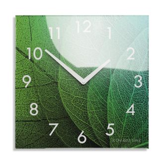 OEM Reloj De Pared Moderno Para El Sal&oacute;n Hojas Verdes