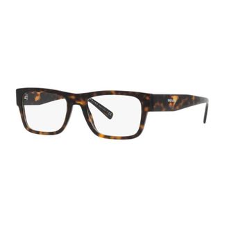 Prada Eyeglasses Rectangle Full Rim, Black Frame And Clear Demo Lenses Lens Pr15Yv1Ab1O1